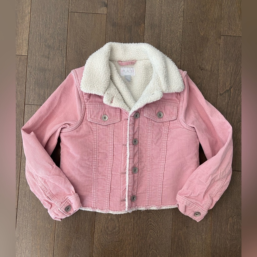 The Children's Place Pink Corduroy Sherpa-Lined Jacket